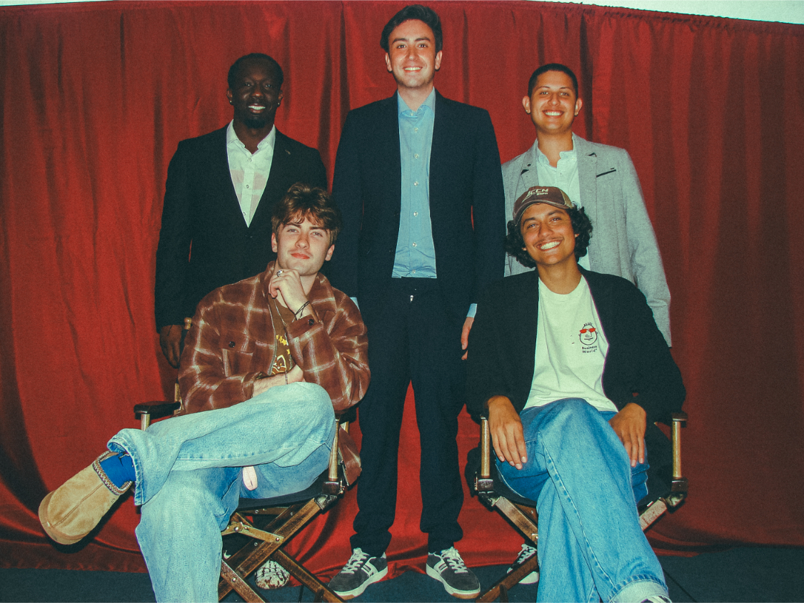 Camera and crew on the Sequence 78 studio set.